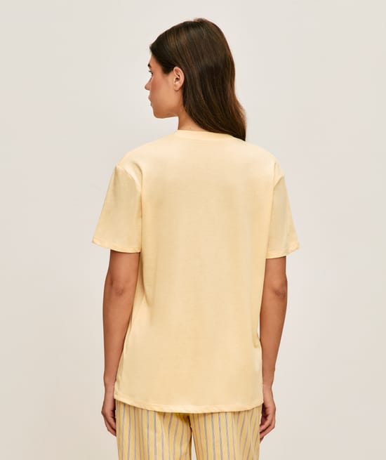 T-shirt l&eacute;ger en jersey motif canard amoureux;