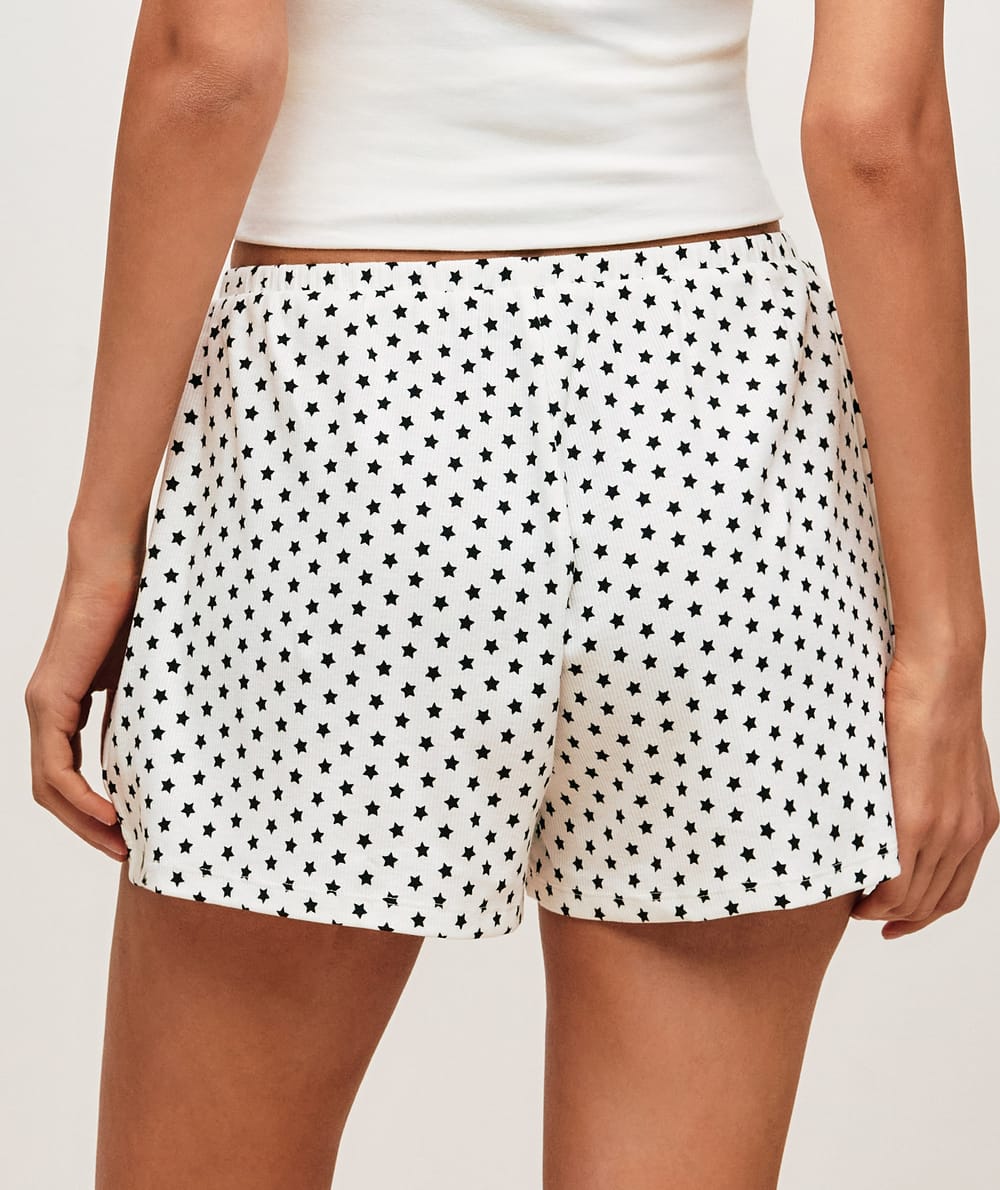 Short en jersey imprim&eacute; &eacute;toiles;