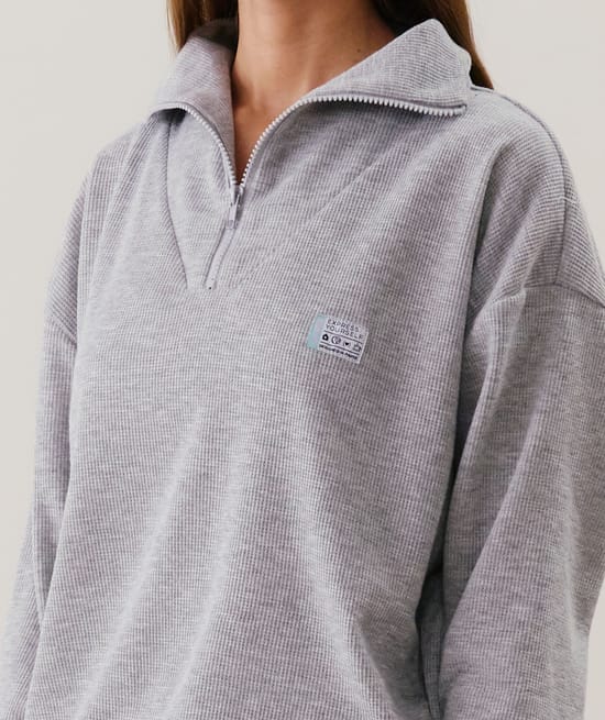 Sweatshirt gris chiné;