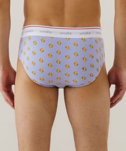 Katoenen slip met motieven;