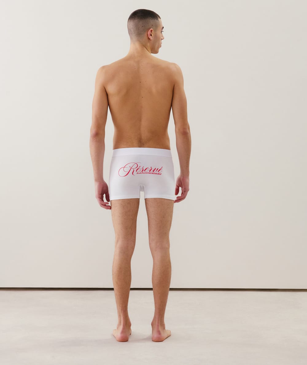 Katoenen boxer met boodschap;