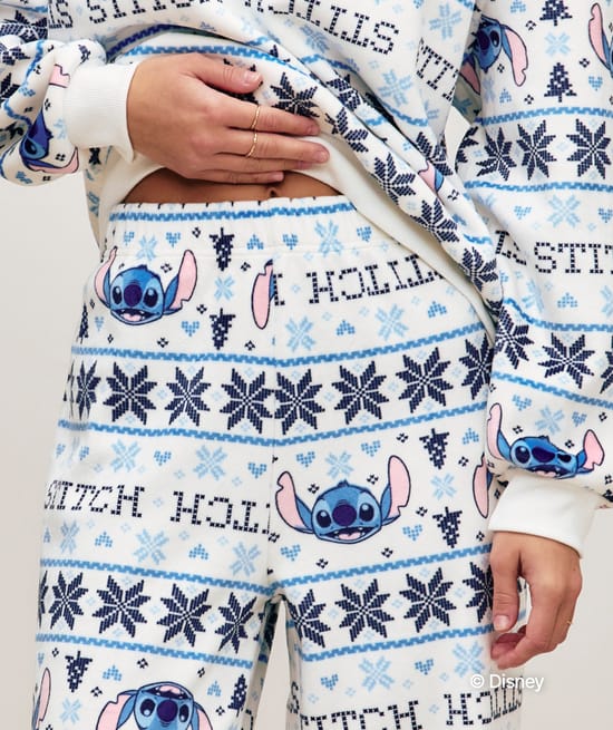 Stitch velour trousers;