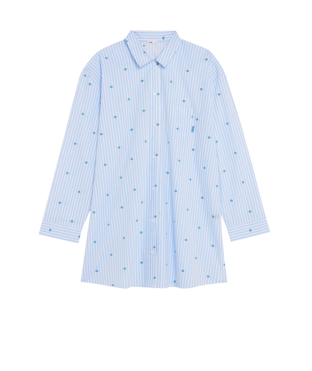 Camisa vestido de algodón;