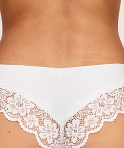 Cheeky in microfiber and floral lace;