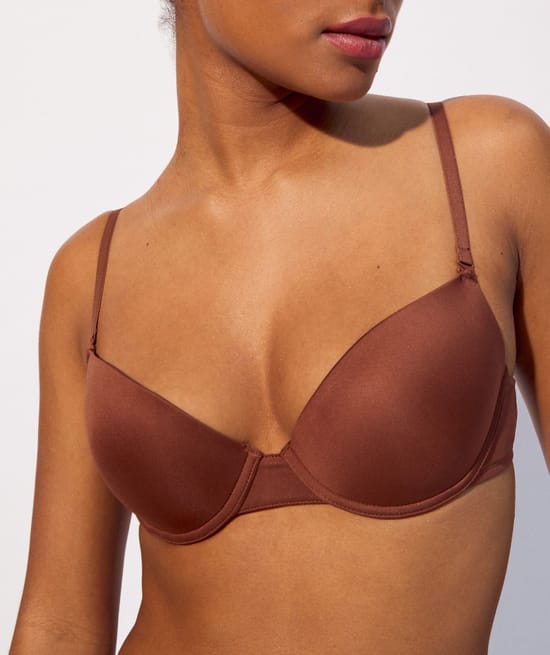 Microfibre push-up padded bra;