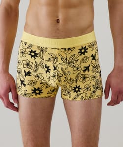 Cotton boxer shorts with pattern;