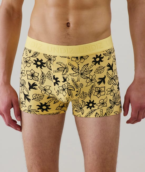 Cotton boxer shorts with pattern;