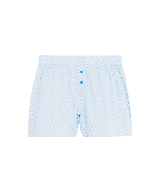 Checked boxer shorts;