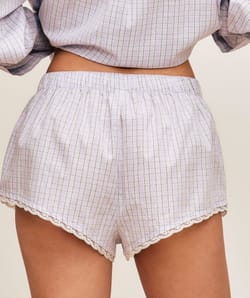Checked cotton shorts;