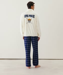 Pantalon flanelle à carreaux;