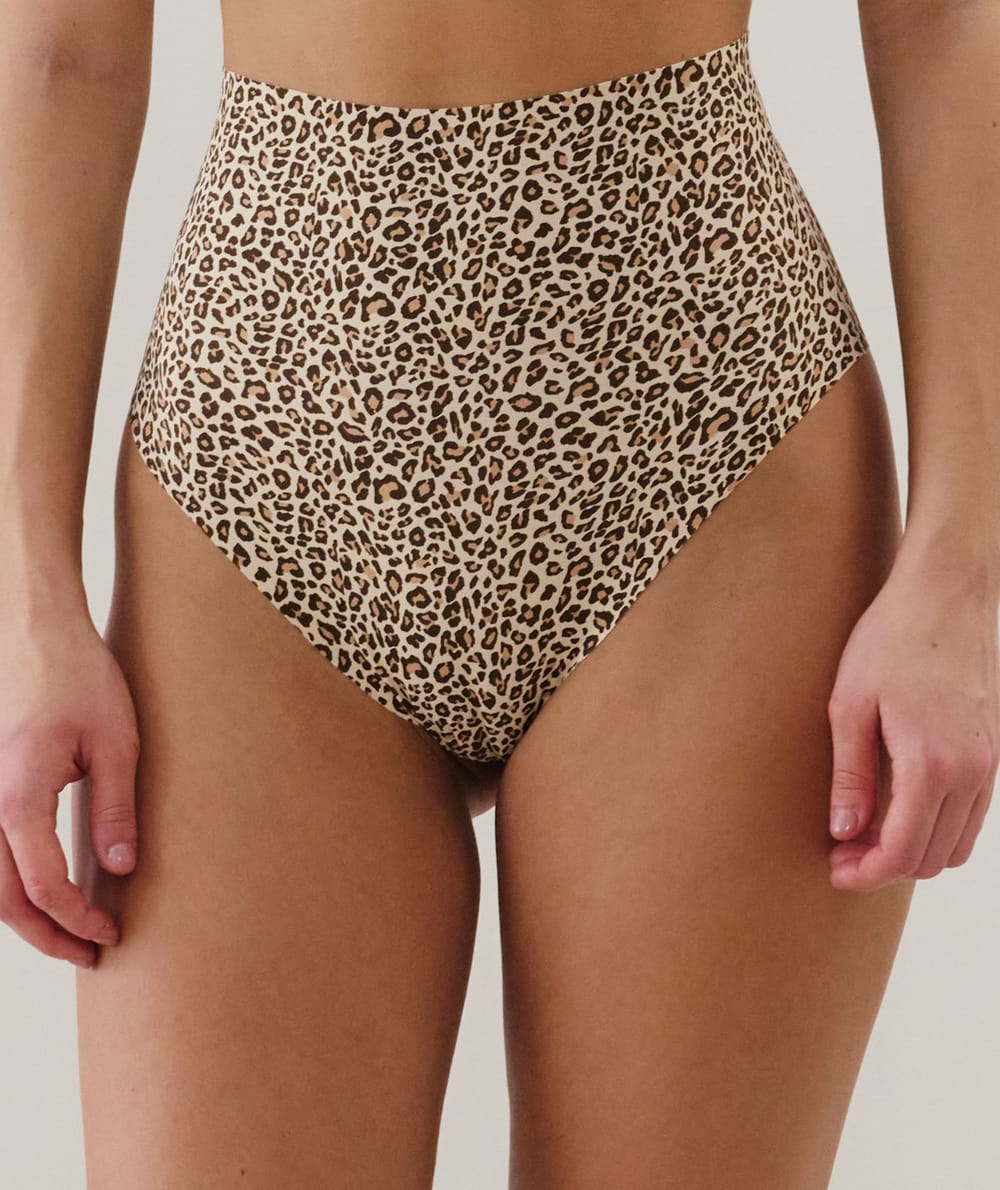 High-waisted leopard Brief;
