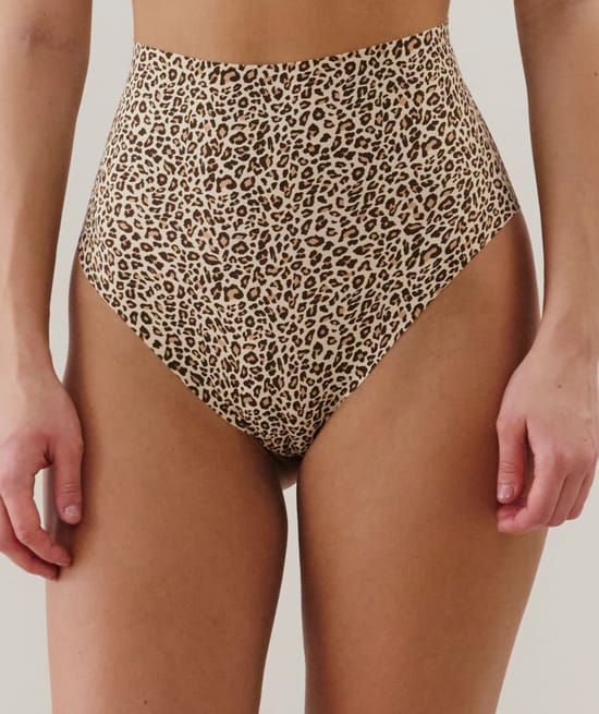 Braguita de talle alto leopardo;