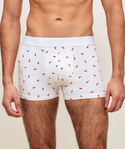 Boxer en coton &agrave; motifs;