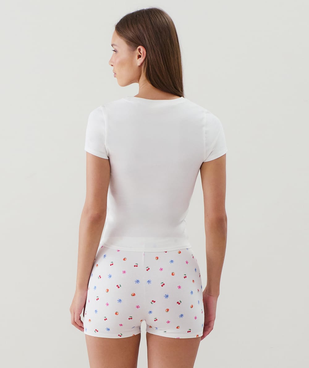 T-shirt met patroonprint in jersey;