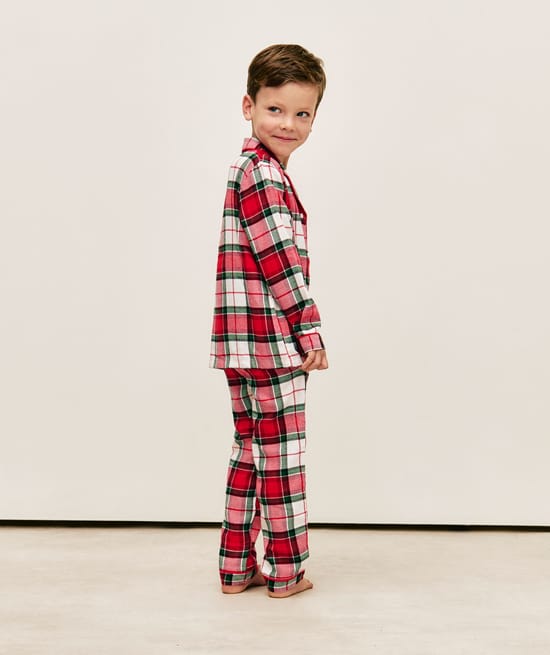 Kids' checked flannel shirt;