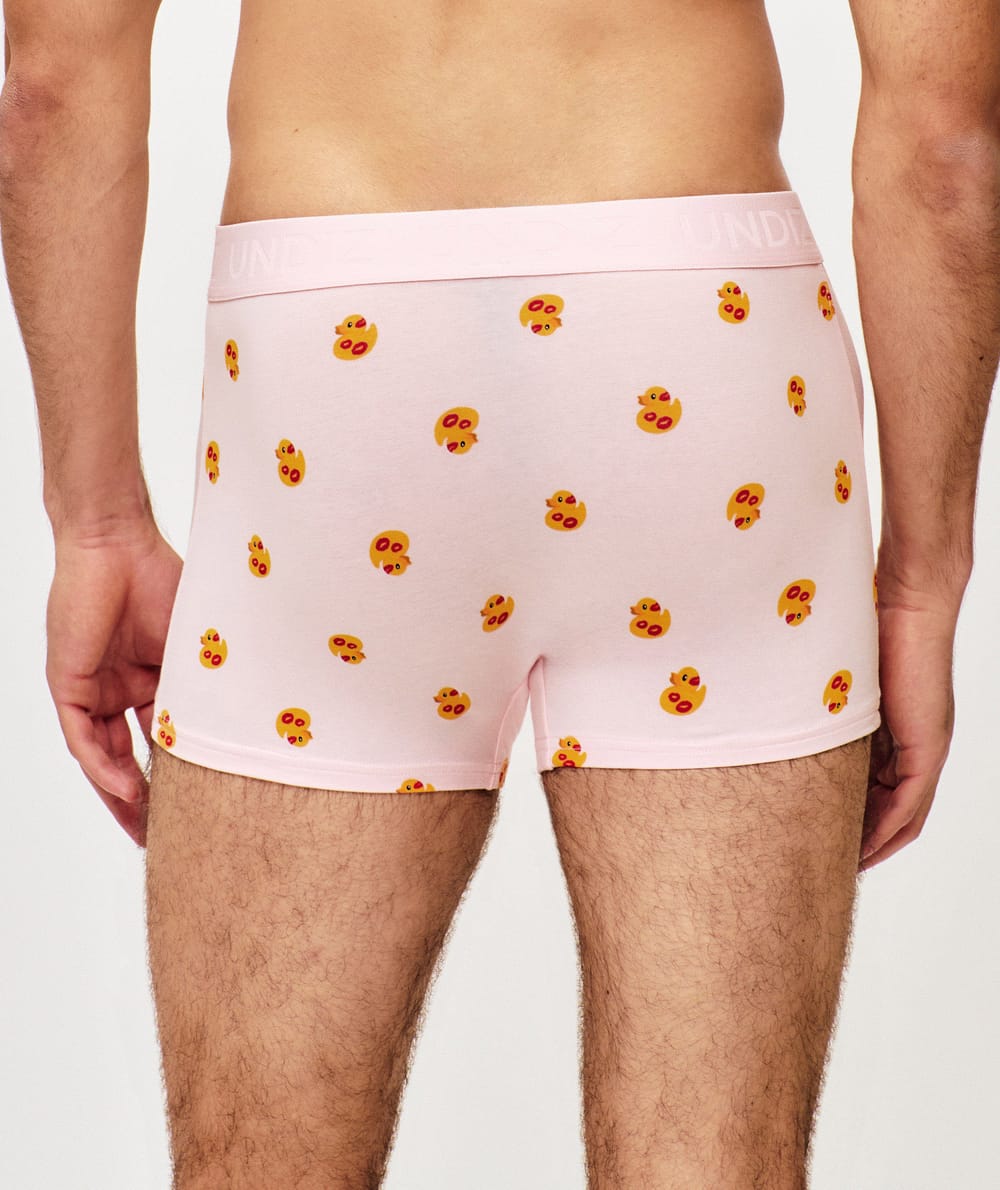 Printed cotton boxers with ducks;