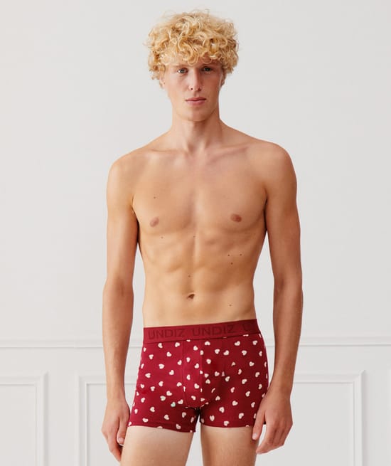 Boxer en coton à motifs;