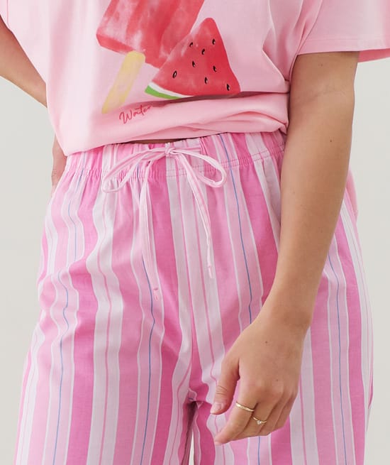 Rechte broek met strepen;