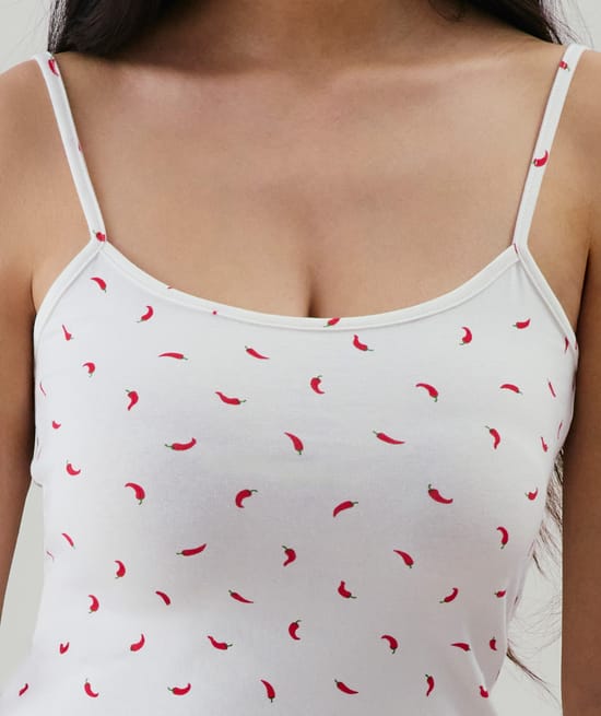 Top met print;