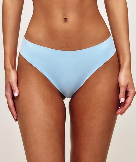 Microfibre and lace knickers;