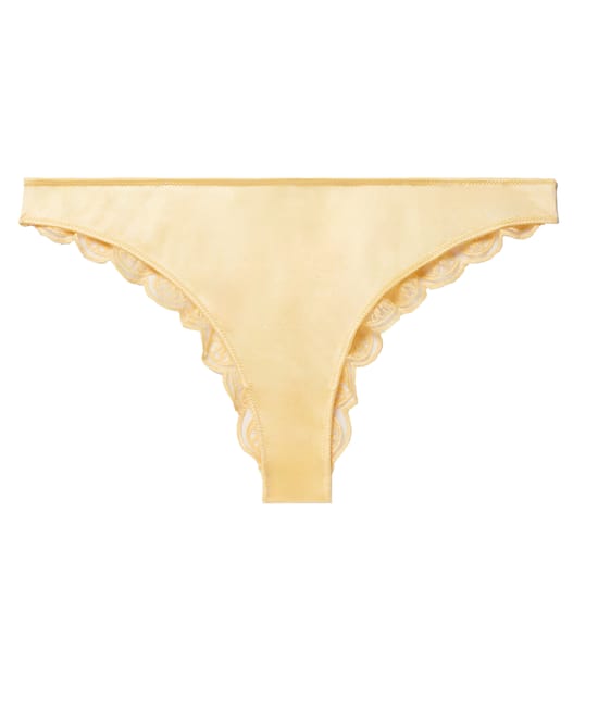 Thong with embroidery;