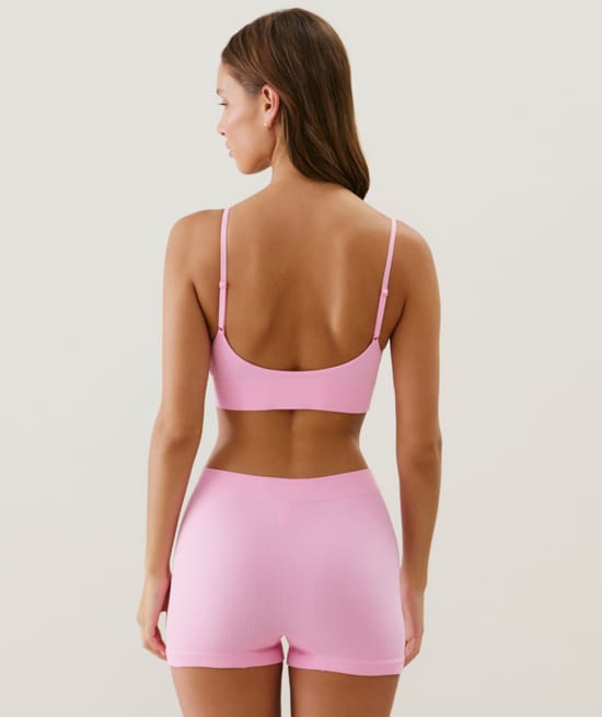 Seamless triangle bra;