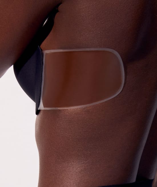 Strapless push-up bandeau bra;