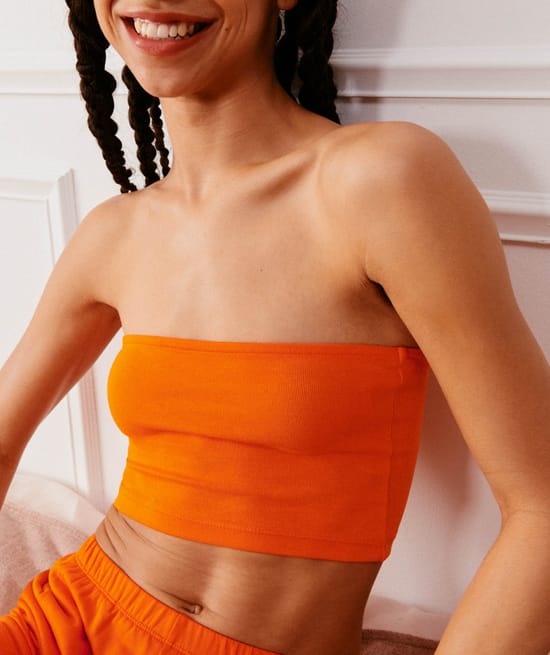 Jersey bandeau top ;