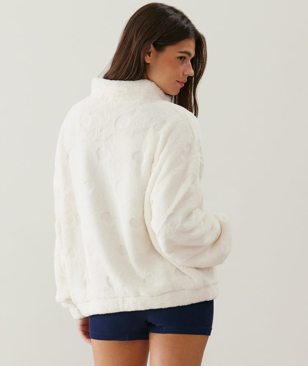 Veste polaire à motifs cœurs;
