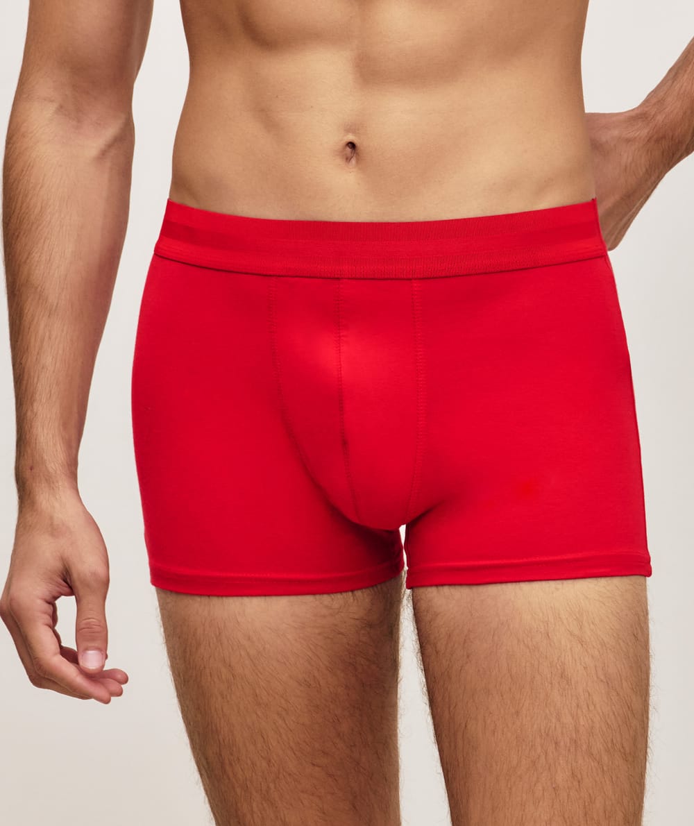 Cotton boxer shorts with message;