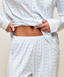Patterned jersey pyjama set;