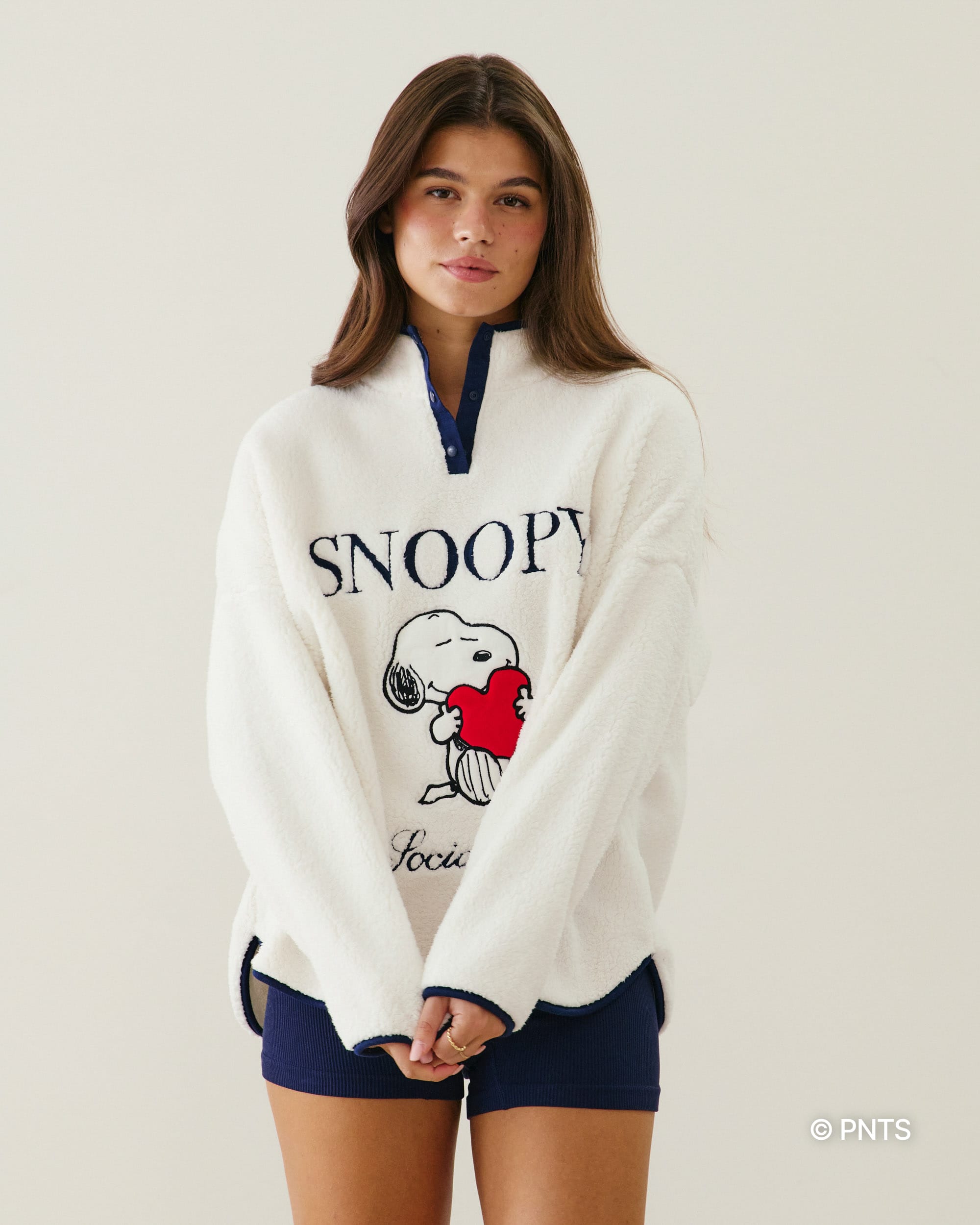 Snoopy sherpa sweatshirt - ecru - Undiz