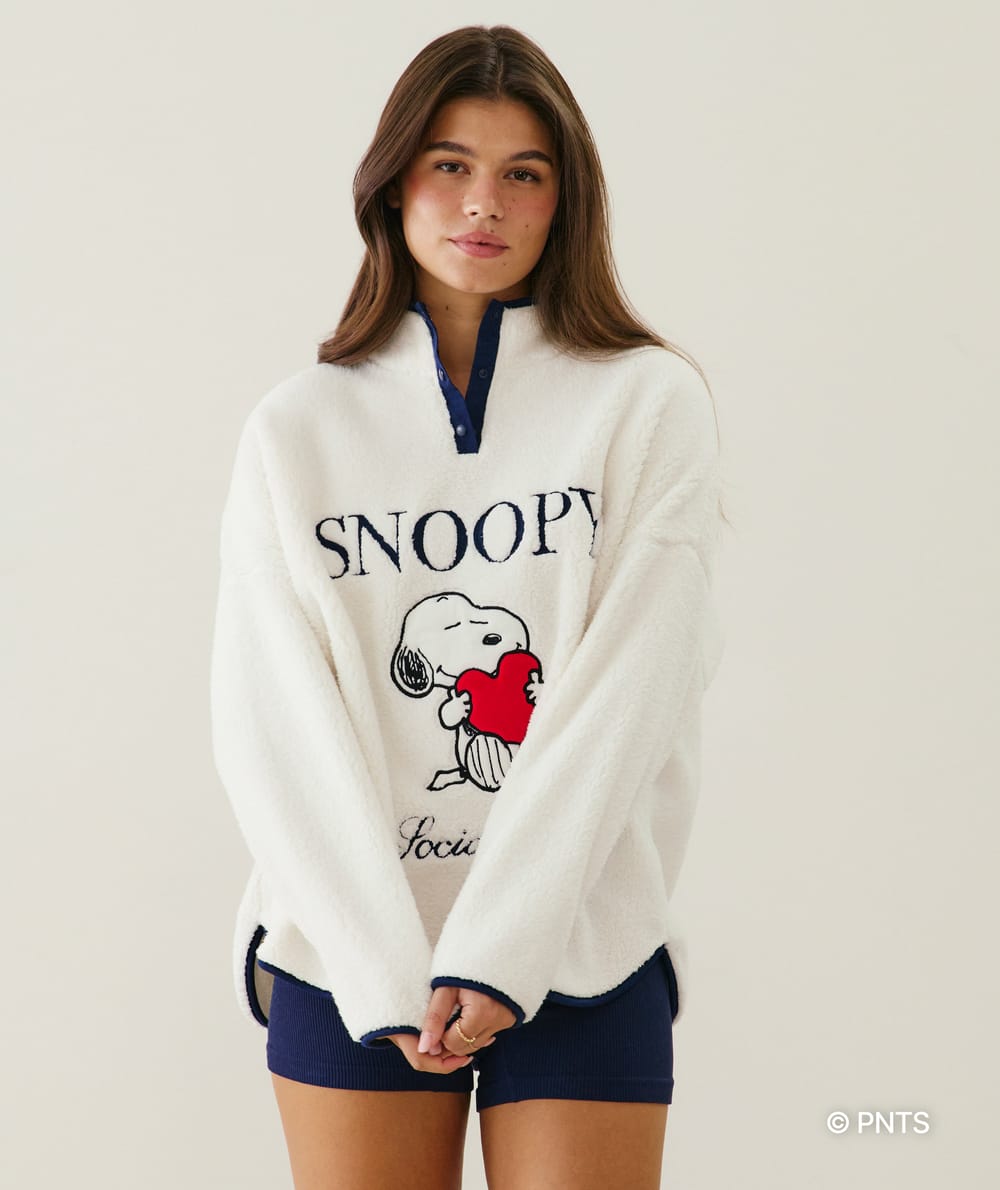 Sweatshirt en sherpa Snoopy;