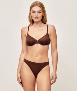 Microfibre balconette bra;