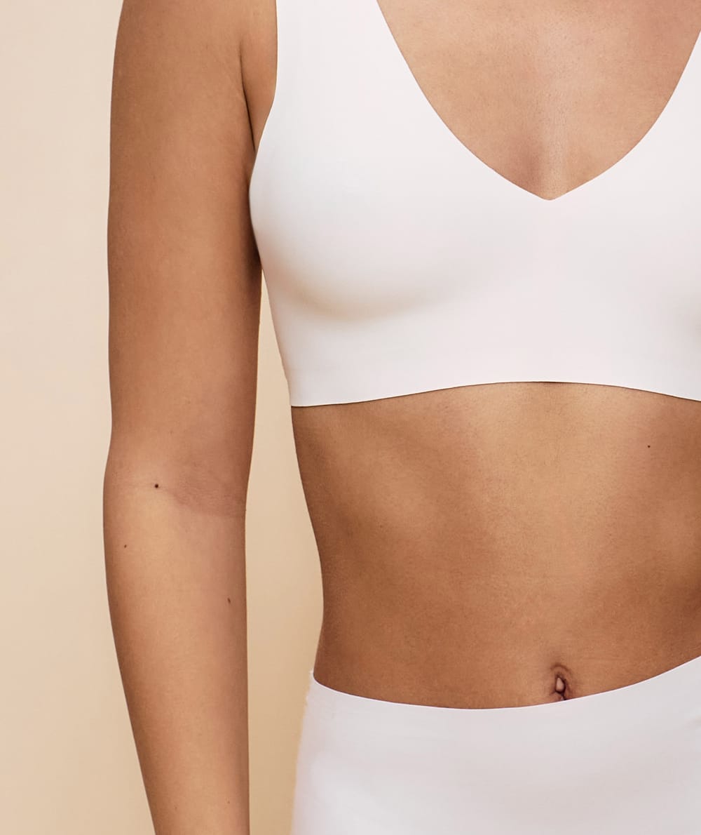 String taille haute microfibre sans coutures;