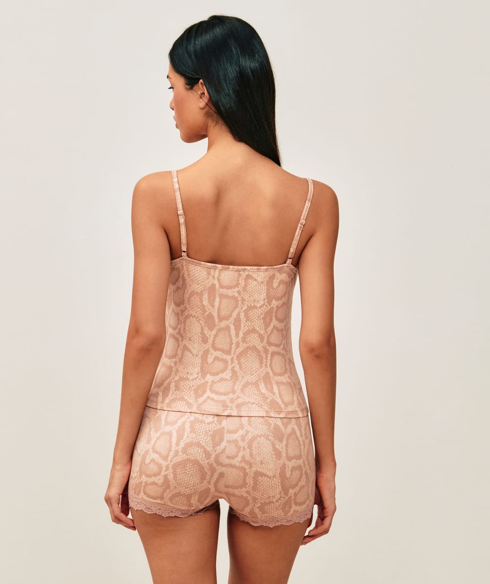 Snake print jersey set;