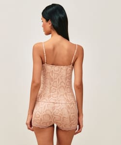 Snake print jersey set;