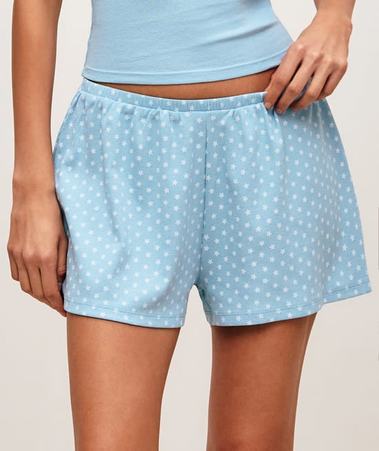 Pantalones cortos de jersey con estampado de estrellas;