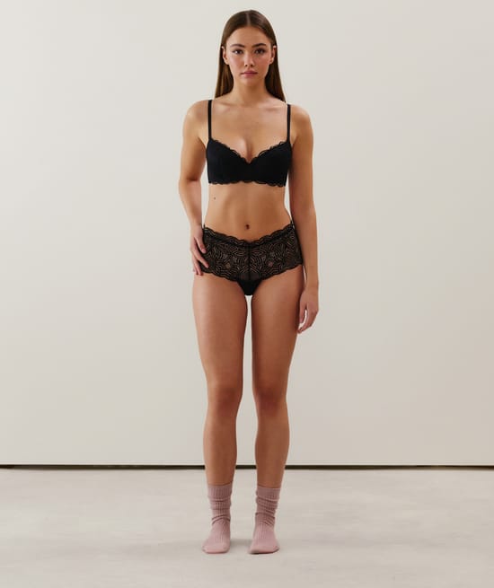 Cheeky en dentelle noir;
