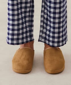 Suede slippers;