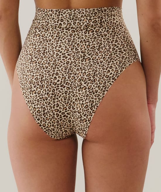 Braguita de talle alto leopardo;