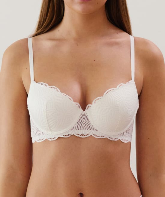 Soutien-gorge à coques fines en dentelle;