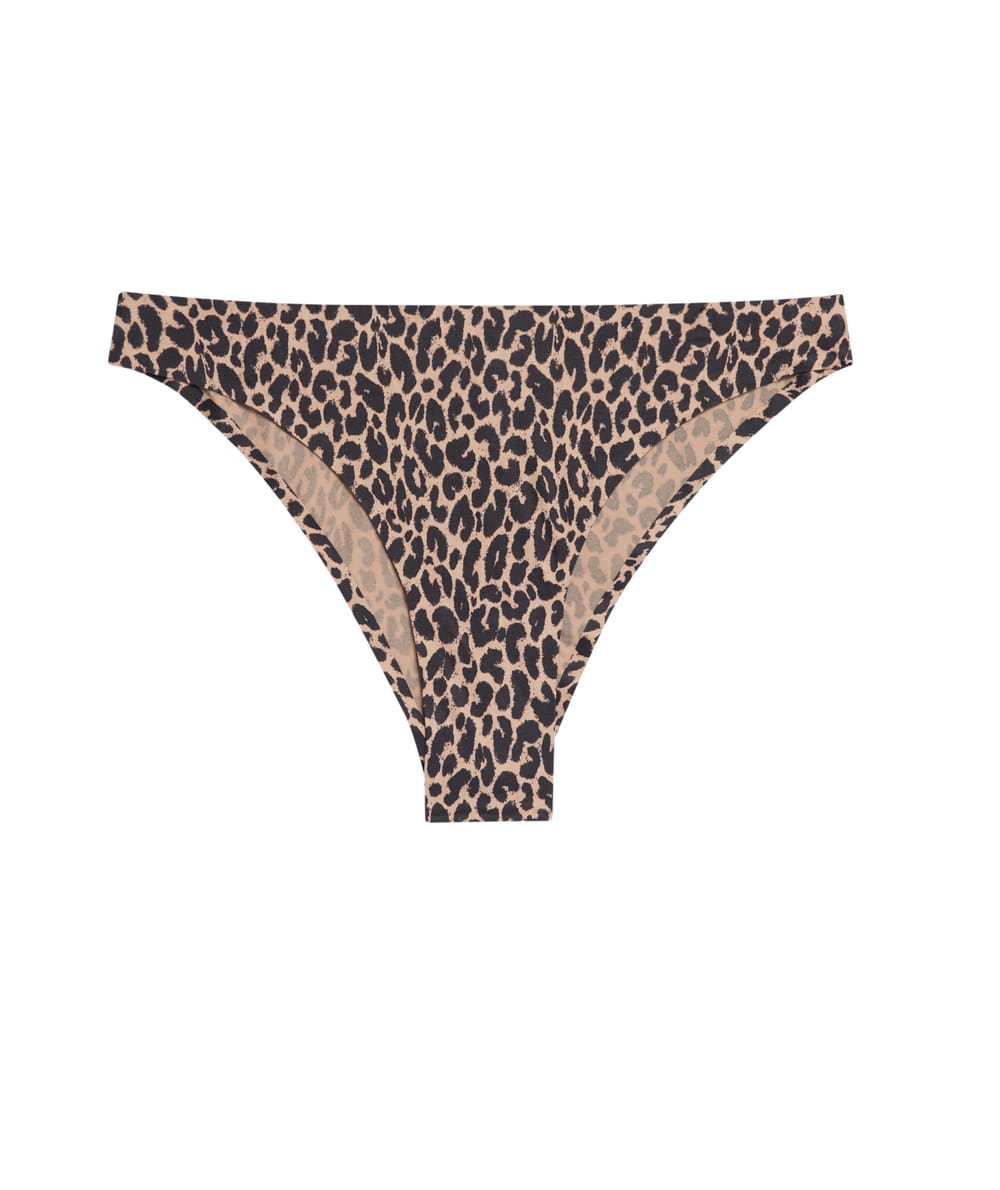 Leopard print microfibre thong - SOFTIZ;
