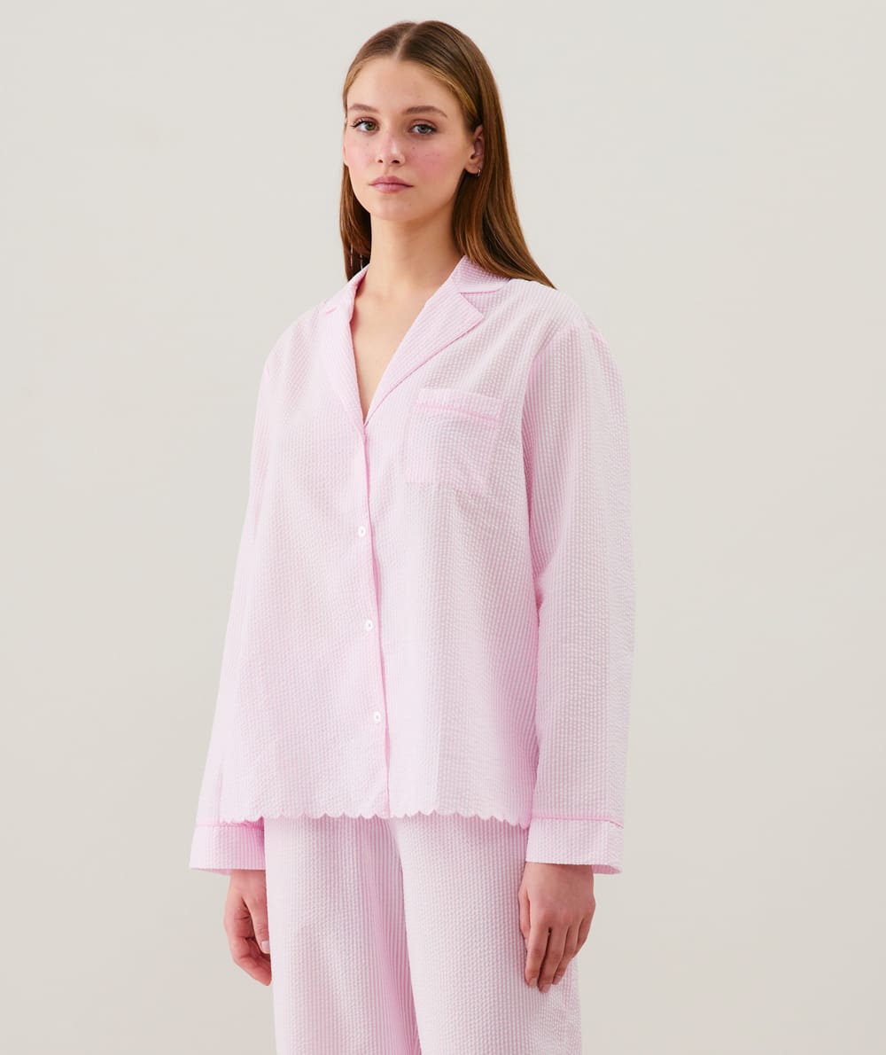 Chemise à rayures;