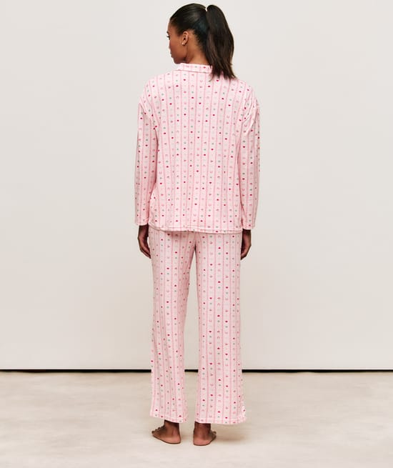 Patterned jersey pyjama set;