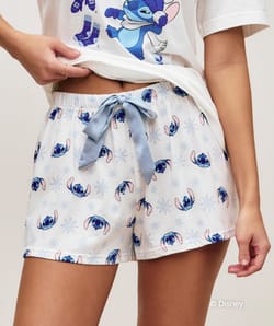 Stitch cotton shorts;