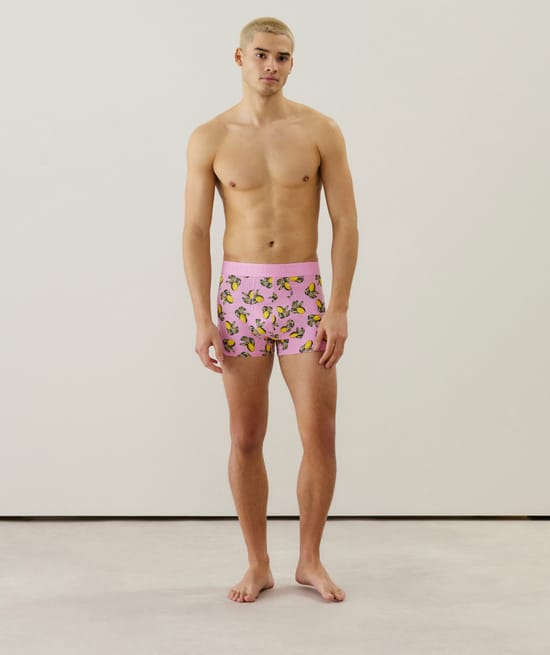 Cotton boxer shorts with pattern;