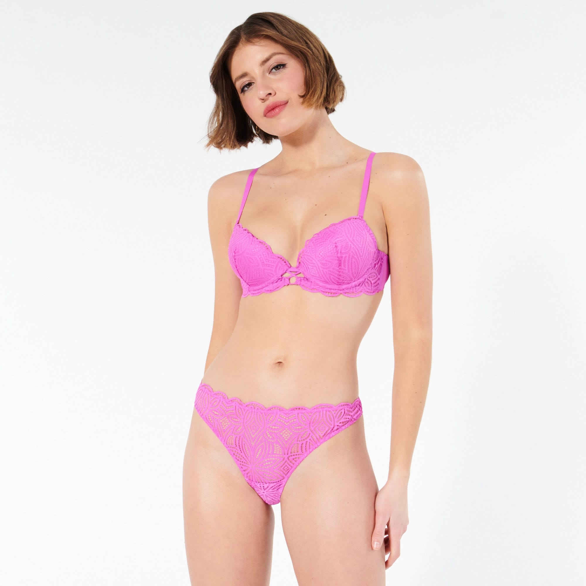 Soutien-gorge Push-up à Armatures Dentelle Violet/lilas Foncé - Taille 28B - Neuf Sans étiquettes