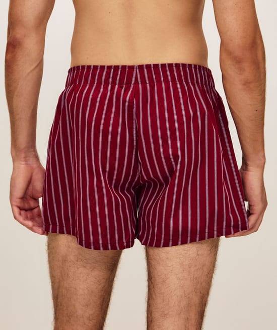 Striped cotton boxer shorts;
