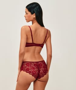 Lace floral push-up bra;